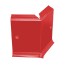 Angle interne pour plinthe Polyéthylène rouge avec découpe pour U de sol