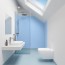 Réalisation hall d'accueil avec Panneau mural décoratif intérieur PVC Satiné Bleu "Flint" Altro Whiterock Satins