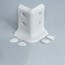 Angle externe gris-blanc pour plinthe PVC à lèvres souples