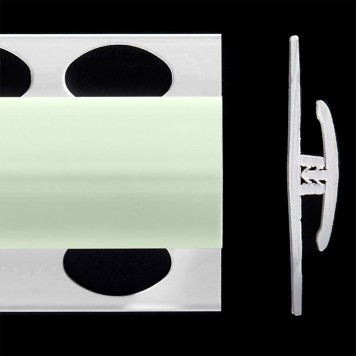 Profilé de jonction blanc vert serenity 2 parties pour panneaux muraux ALTRO de 2,5 mm d'épaisseur