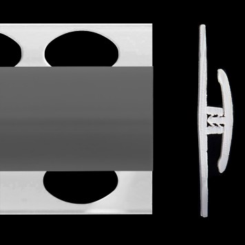 Profilé de jonction noir dakota 2 parties pour panneaux muraux ALTRO de 2,5 mm d'épaisseur