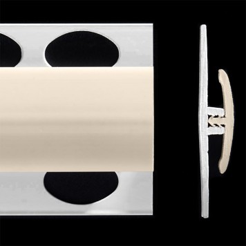 Profilé de jonction beige oyster 2 parties pour panneaux muraux ALTRO de 2,5 mm d'épaisseur