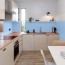 Réalisation cabinet médical avec Panneau mural décoratif intérieur PVC Satiné Bleu "Flint" Altro Whiterock Satins