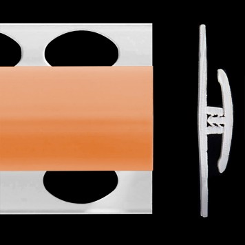 Profilé de jonction orange bergamot 2 parties pour panneaux muraux ALTRO de 2,5 mm d'épaisseur
