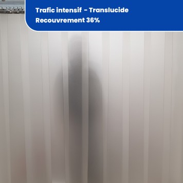 Rideau à lanières trafic intensif translucide recouvrement 36% (800) 2