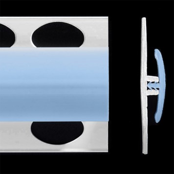 Profilé de jonction bleu flint 2 parties pour panneaux muraux ALTRO de 2,5 mm d'épaisseur