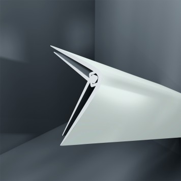 Baguette d'angle externe (sortant) PVC blanc vert seafoam 40 mm x 40 mm en 2 parties ALTRO pour panneaux muraux épaisseur 2,5 mm