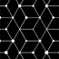 Dalles acoustiques noires avec motif cube 2D