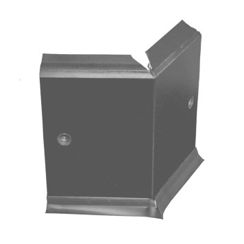 Angle interne pour plinthe Polyéthylène bleue avec découpe pour U de sol