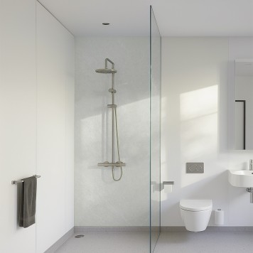 Panneau mural pour douche PVC imitation Béton Poli / Calcaire