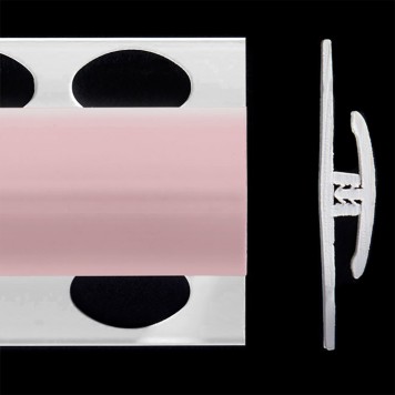 Profilé de jonction rose blush 2 parties pour panneaux muraux ALTRO de 2,5 mm d'épaisseur