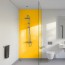 Panneau mural décoratif brillant jaune Altro Whiterock Chameleon Taxi Cab pour salle de bain