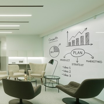 Panneau mural whiteboard tableau blanc effaçable à sec brainstorming