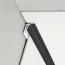 Congé d'angle interne noir liquorice pour plaques PVC épaisseur 2-3 mm en situation