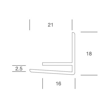 Baguette angle externe vert promenade schéma