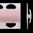 Profilé de jonction rose blush 2 parties pour panneaux muraux ALTRO de 2,5 mm d'épaisseur