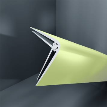 Baguette d'angle externe (sortant) PVC vert orchard 40 mm x 40 mm en 2 parties ALTRO pour panneaux muraux épaisseur 2,5 mm