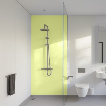Panneau mural décoratif brillant jaune Altro Whiterock Vert Pistache Eau De Chic pour salle de bain