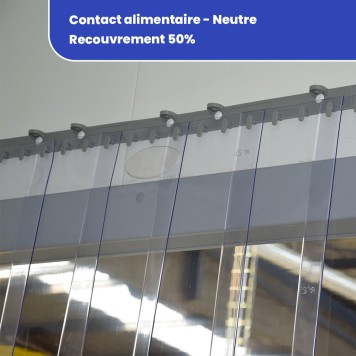 rideau contact alimentaire recouvrement 50% 2