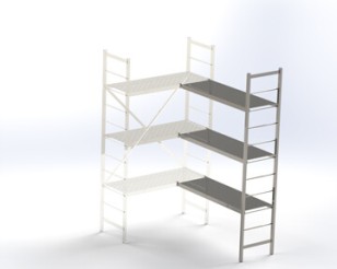 Angle de rayonnage alimentaire en aluminium