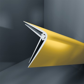 Baguette d'angle externe (sortant) PVC jaune honeydew 40 mm x 40 mm en 2 parties ALTRO pour panneaux muraux épaisseur 2,5 mm