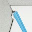 Congé d'angle interne bleu night fall pour plaques PVC épaisseur 2-3 mm en situation