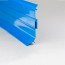 Plinthe PVC bleue à lèvres souples
