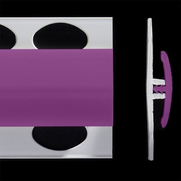 Profilé de jonction violet brillant 2 parties pour panneaux muraux ALTRO de 2,5 mm d'épaisseur