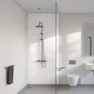Panneau mural décoratif brillant jaune Altro Whiterock Blanc Eclatant Pure Innocence pour salle de bain