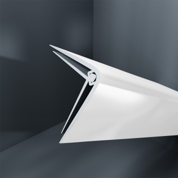 Baguette d'angle externe (sortant) PVC blanc pure innocence 40 mm x 40 mm en 2 parties ALTRO pour panneaux muraux épaisseur 2,5 mm