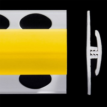 Profilé de jonction jaune brillant 2 parties pour panneaux muraux ALTRO de 2,5 mm d'épaisseur