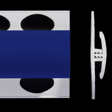 Profilé de jonction bleu brillant 2 parties pour panneaux muraux ALTRO de 2,5 mm d'épaisseur
