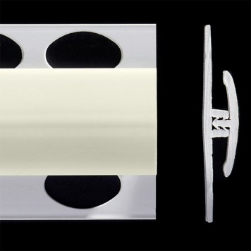 Profilé de jonction blanc éclatant brillant 2 parties pour panneaux muraux ALTRO de 2,5 mm d'épaisseur