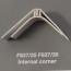 Congé d'angle interne PVC blanc 30 mm x 30 mm en 2 parties Altro pour habillage angle panneaux muraux épaisseur 2,5 mm