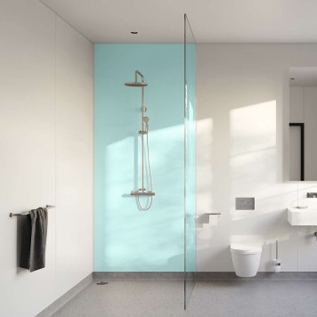 Panneau mural décoratif intérieur PVC Satiné Bleu Jade "Mint" Altro Whiterock Satins pour salle de bains