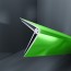 Baguette d'angle externe (sortant) PVC vert hawaiian palm 40 mm x 40 mm en 2 parties ALTRO pour panneaux muraux épaisseur 2,5 mm