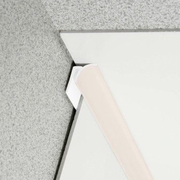 Congé d'angle interne beige blossom pour plaques PVC épaisseur 2-3 mm en situation