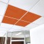 dalle acoustique orange rouge ambre