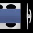 Profilé de jonction bleu twilight 2 parties pour panneaux muraux ALTRO de 2,5 mm d'épaisseur