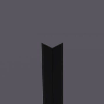 Corniere PVC noire 40x40 vue de dessus