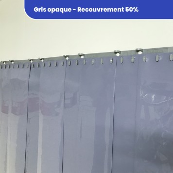 Rideau standard gris opaque recouvrement 50% 2