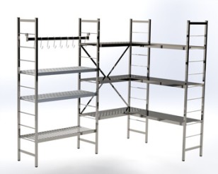 Rayonnage alimentaire en inox alimentaire
