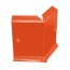 Angle interne pour plinthe Polyéthylène orange avec découpe pour U de sol