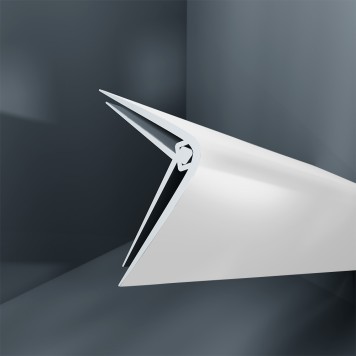 Baguette d'angle externe (sortant) PVC blanche 40 mm x 40 mm en 2 parties ALTRO pour panneaux muraux épaisseur 2,5 mm