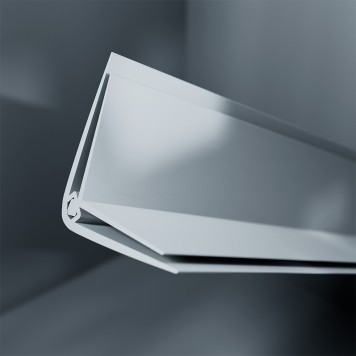 Baguette d'angle externe (sortant) PVC blanche 40 mm x 40 mm en 2 parties ALTRO pour panneaux muraux épaisseur 2,5 mm vue 2
