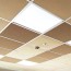 Faux plafond en dalles acoustiques cuivre