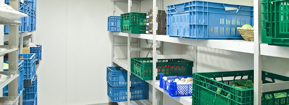 chambre froide rayonnage avec cagettes