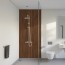 Plaque pvc imitation bois foncé pour salle de bain
