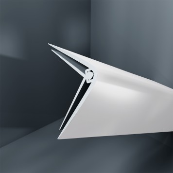 Baguette d'angle externe (sortant) PVC blanc beige linen 40 mm x 40 mm en 2 parties ALTRO pour panneaux muraux épaisseur 2,5 mm