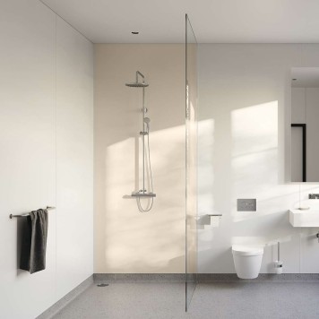 Panneau mural décoratif intérieur PVC Satiné Beige "Oyster" Altro Whiterock Satins pour salle de bains